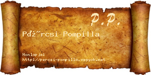 Pércsi Pompilla névjegykártya